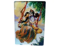 Acrylic Stand -- Radha Krishna on Swing  (large size)