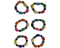 Bracelet -- Multicolor Beads -- Pack of 6