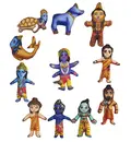 Dashavatara Dolls: Full Set 10 Incarnations of Lord Vishnu -- Set of 11 Children\'s Stuffed Toys