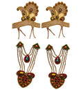Crown and Necklace Set -- Golden Thread & Golden Diamonds (pair)