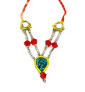 Crown and Necklace Set -- Kerry with Colourful Diamonds (pair)