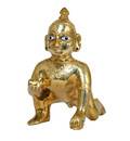 Laddu Gopal Brass Deity 4" (10 cm)