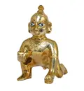 Laddu Gopal Brass Deity 4\" (10 cm)