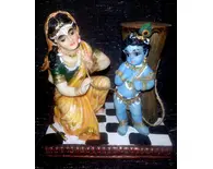 Damodar Krishna (Krishna the Butter Thief) Polyresin Figure (5" high)
