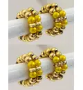 Deity Bracelets -- Golden and Colorful Pearls_D120