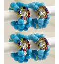 Deity Bracelets -- Colored Pearls and Multicolored Diamonds_D130