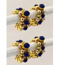 Deity Bracelets -- Golden Pearls and Colourful Diamonds_D210