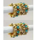 Deity Bracelets -- Golden Pearls and Colourful Diamonds_D250