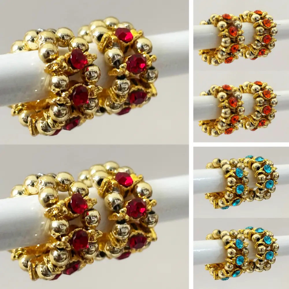 Deity Bracelets -- Gold with Colored Diamond