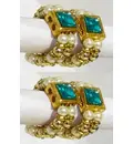 Deity Bracelets -- Colorful Big Diamond with Golden White Pearls_TMS22