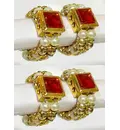 Deity Bracelets -- Colorful Big Diamond with Golden White Pearls_TMS22