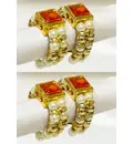 Deity Bracelets -- Colorful Big Diamond with Golden White Pearls_TMS22