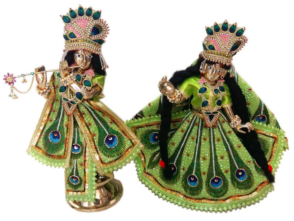 Radha Krishna Deluxe Dress Peacock