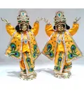 Gaura Nitai Deity Clothes -- Deluxe Peacock Design