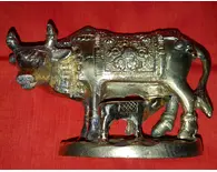 Design Brass Cow with Calf (3.5 x 5")