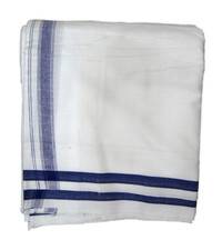 Dhoti / Chadar -- White Cotton Fine, 'Ajanta'