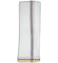 Dhoti / Chadar -- White Jute Thick -- Two-Color Border