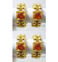 Deity Bracelets -- Gold with Colored Diamond