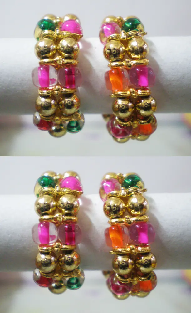 Deity Bracelets -- Gold with Colored Diamond