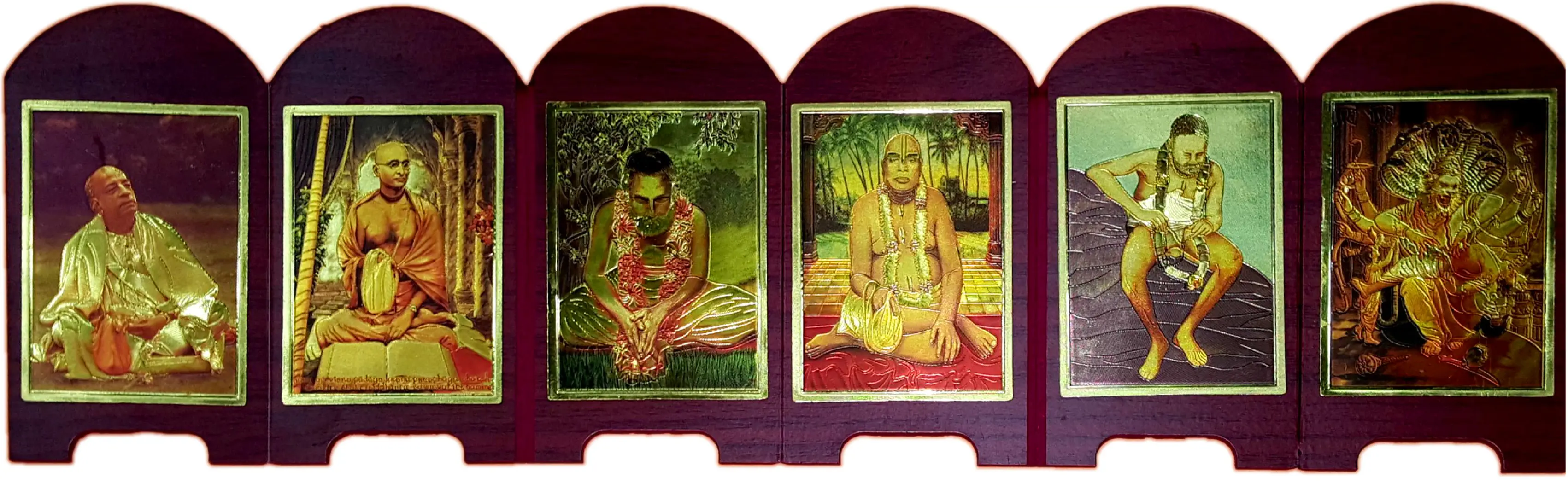 Guru Parampara with Six Goswamis Acrylic Stand