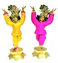 Gaura Nitai Deity Clothes -- Silk Look with Contrasting Colors