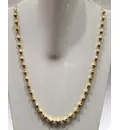 Gold Plated Silver Tulsi Necklace - Large Beads