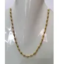 Gold Plated Silver Tulsi Necklace - Medium Beads