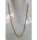 Gold Plated Silver Tulsi Necklace - Medium Beads