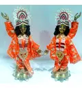 Gaura Nitai Deities 18\" One Hand Up and one Down; Lotus Base