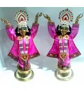 Gaura Nitai Deities 20\" Both Hands Up; Round Base