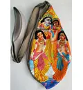 Gaura Nitai Digitally Printed Bead Bag with Embroidery