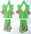 Gaura Nitai Deity Clothes -- Deluxe Flower With Kerry Design