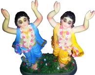 Gaura Nitai Polyresin Deity (5" high)