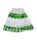 Gopi Skirt for Girls -- Jaipuri, White with Printed Pattern