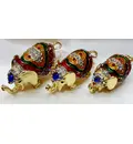 Golden Elephant Set of 3 -- 3\"