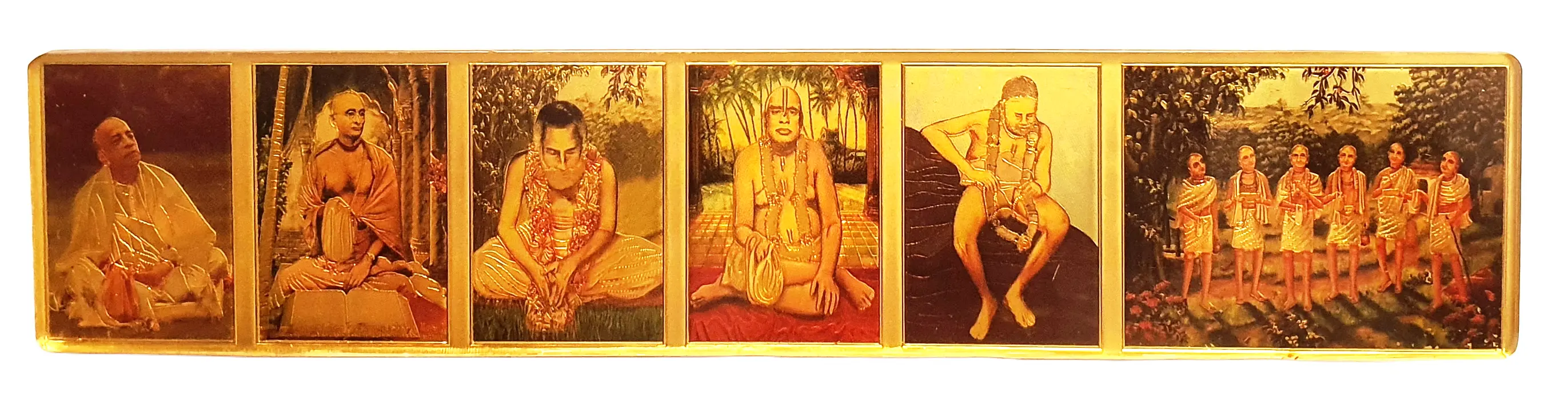 Guru Parampara with Six Goswamis Acrylic Stand