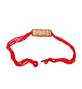 Bracelet -- Mock Diamonds, Red Thread