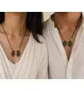 Hare Krishna Engraved Pendant with Wooden Beads