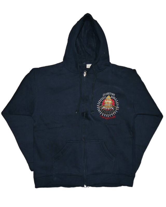 Hoodie Jacket: Vrindavan Dham -- Embroided, Large Size