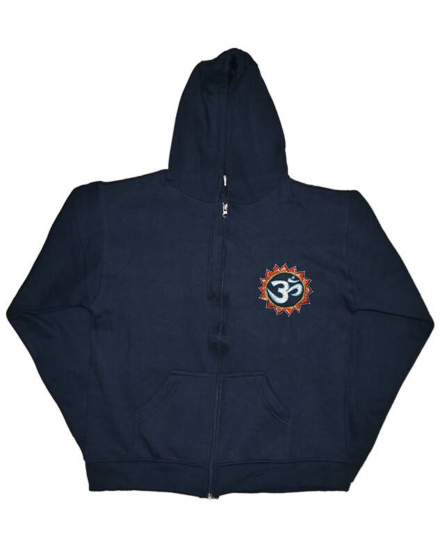 Hoodie Jacket: Om Sign -- Embroided, Large Size