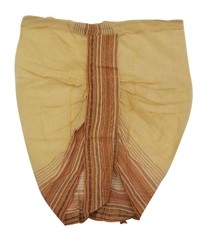 Dhoti White Ready-Made Trouser -- Plain Borders