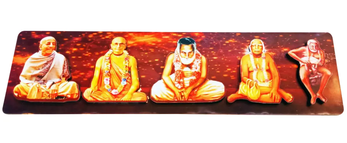 Guru Parampara with Six Goswamis Acrylic Stand
