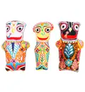 Childrens Stuffed Toy: Jagannatha, Baladeva and Lady Subhadra Dolls with Embroidery