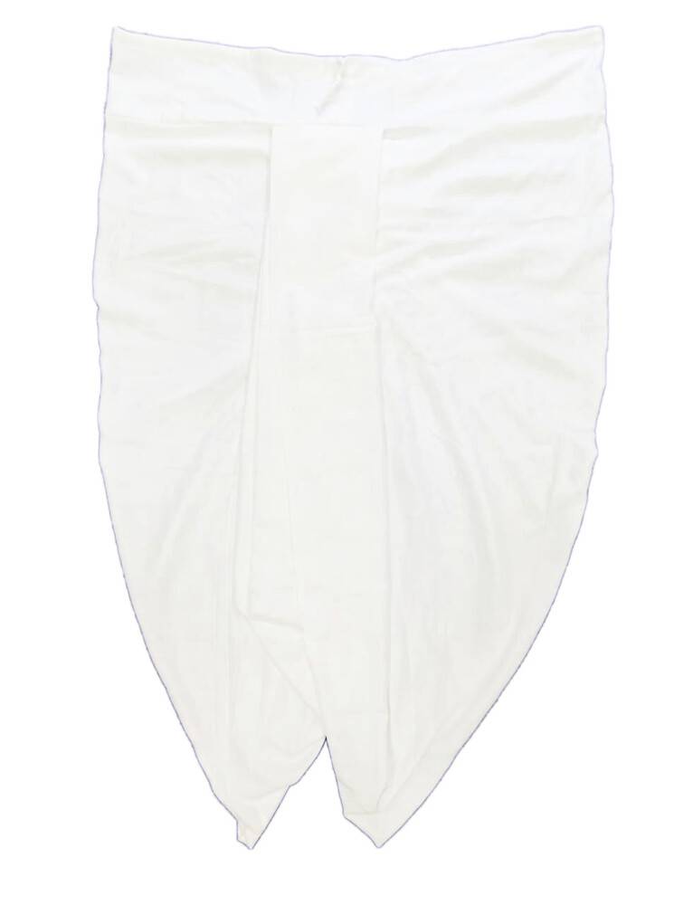 Dhoti White Ready-Made Trouser -- Fancy Borders