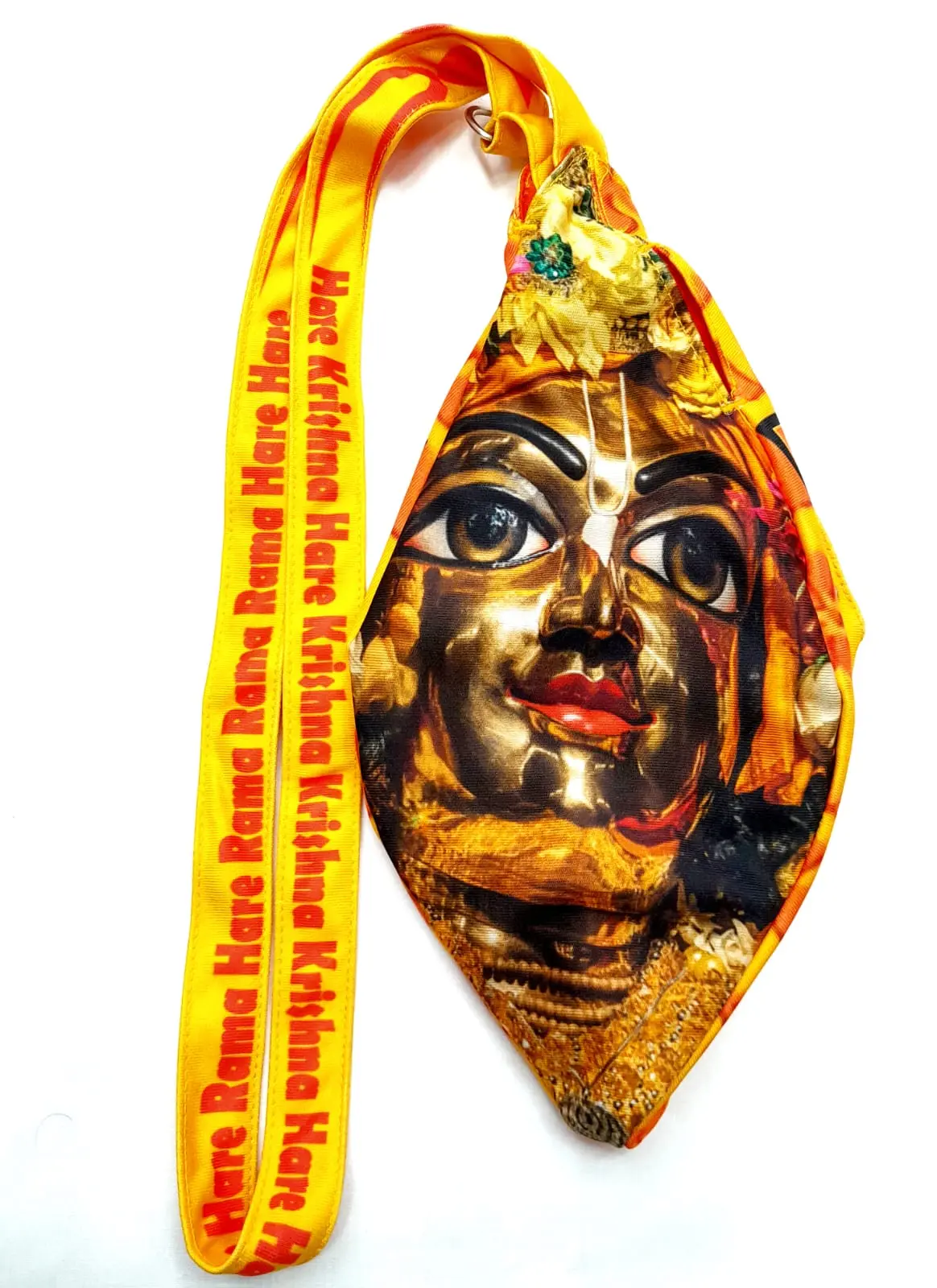 Jaya Gaura - Digitally Printed Bead-Bag [3 sides and strap] Standard Size
