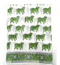 Sari, Cotton -- Cow Print on White Background