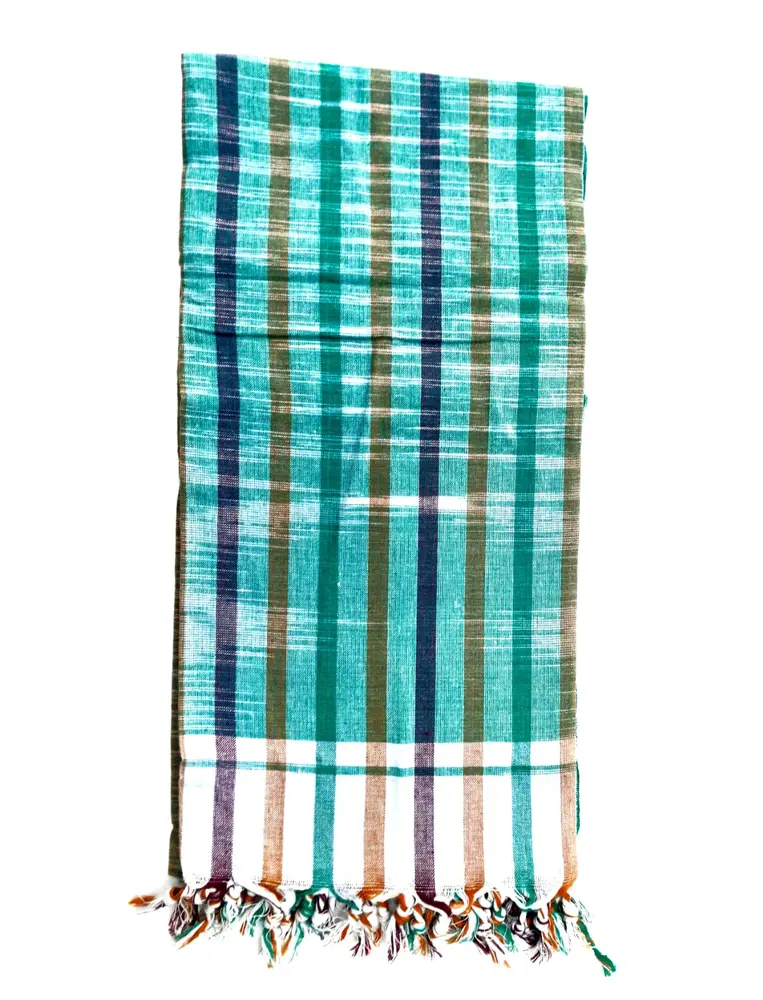 Gamcha, Khadi, medium size (160x75 cm) -- Traditional Indian Bathing Towel