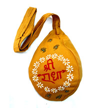 Hand Painted Sri Radha Beadbag -- Written in Sanskrit