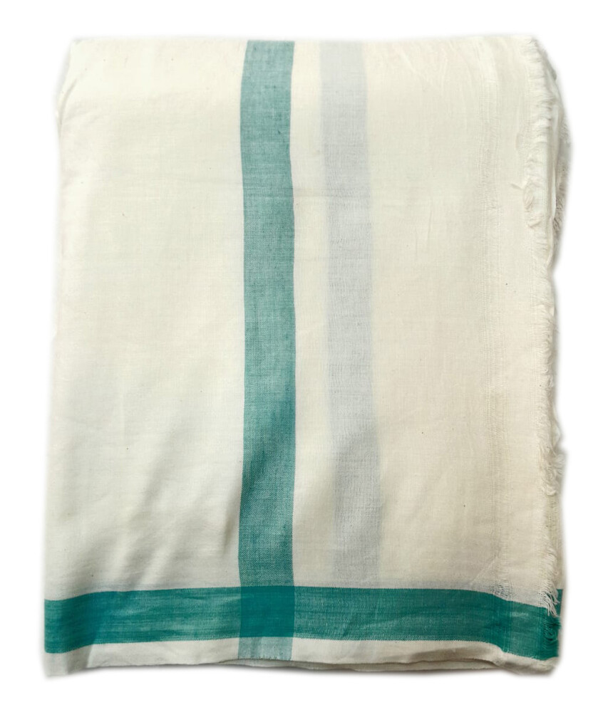 Dhoti / Chadar -- Masalin Pure Fine Cotton - No Border