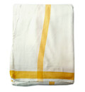 Dhoti / Chadar -- Masalin Pure Fine Cotton - With Border